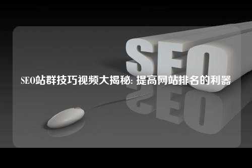 SEO站群技巧视频大揭秘: 提高网站排名的利器